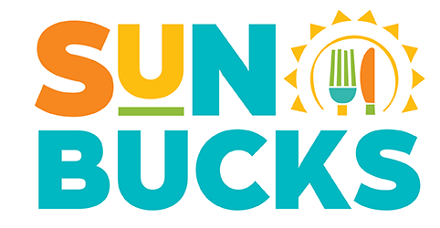 Sun Bucks Logo with Fork & Knife